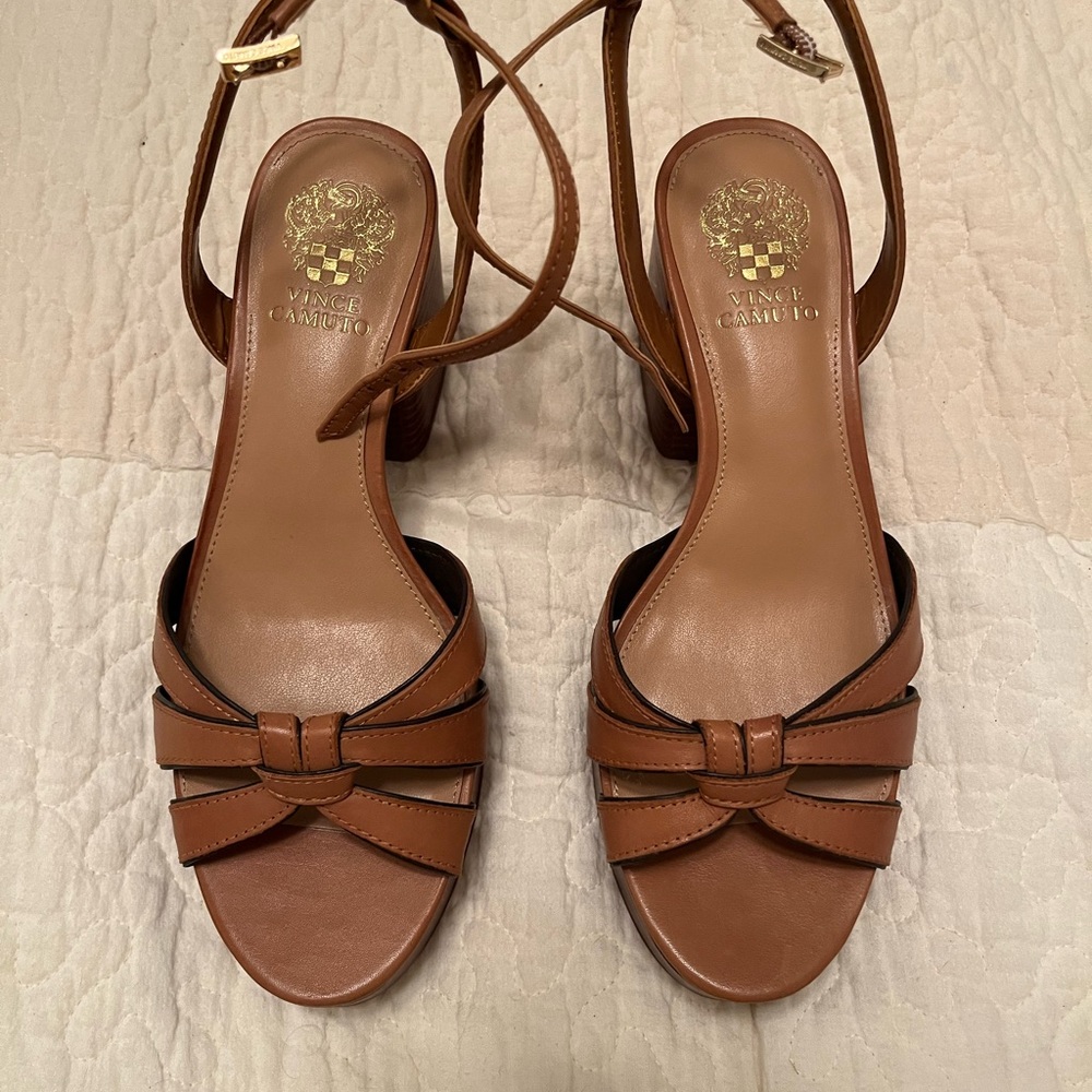 Vince Camuto Brown Leather Women's Sandals - NWT